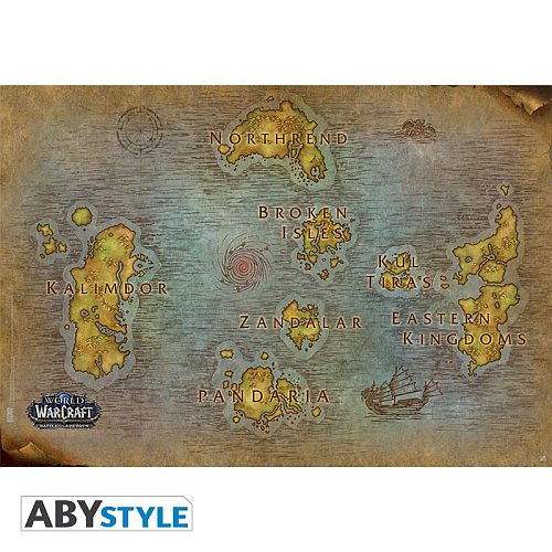 World of Warcraft - Azeroth - "Map" Poster/Plakat 91.5x61cm